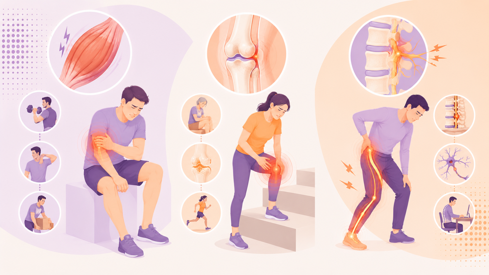 Pain When Moving Is It Muscle Pain, Joint Pain, or Nerve Pain